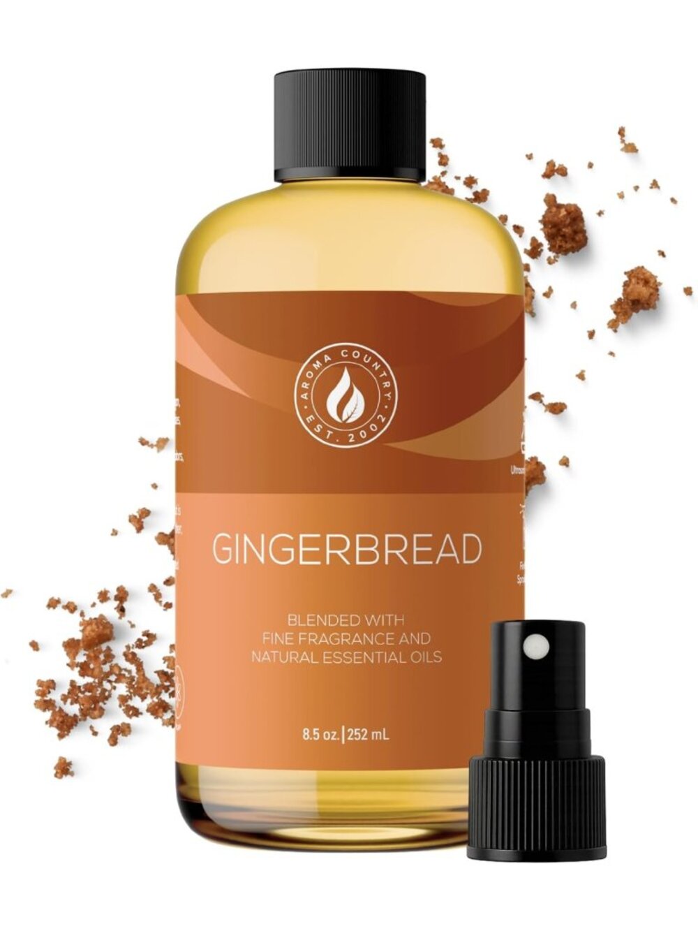 Luxury Gingerbread Diffuser Oil Refill - 8.5 Fl Oz Aromatherapy Home Fragrance